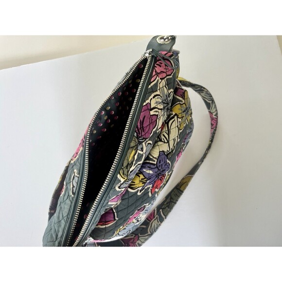 Vera Bradley Carson Shoulder Bag Crossbody Signature Cotton, Falling Flowers - Picture 8 of 13